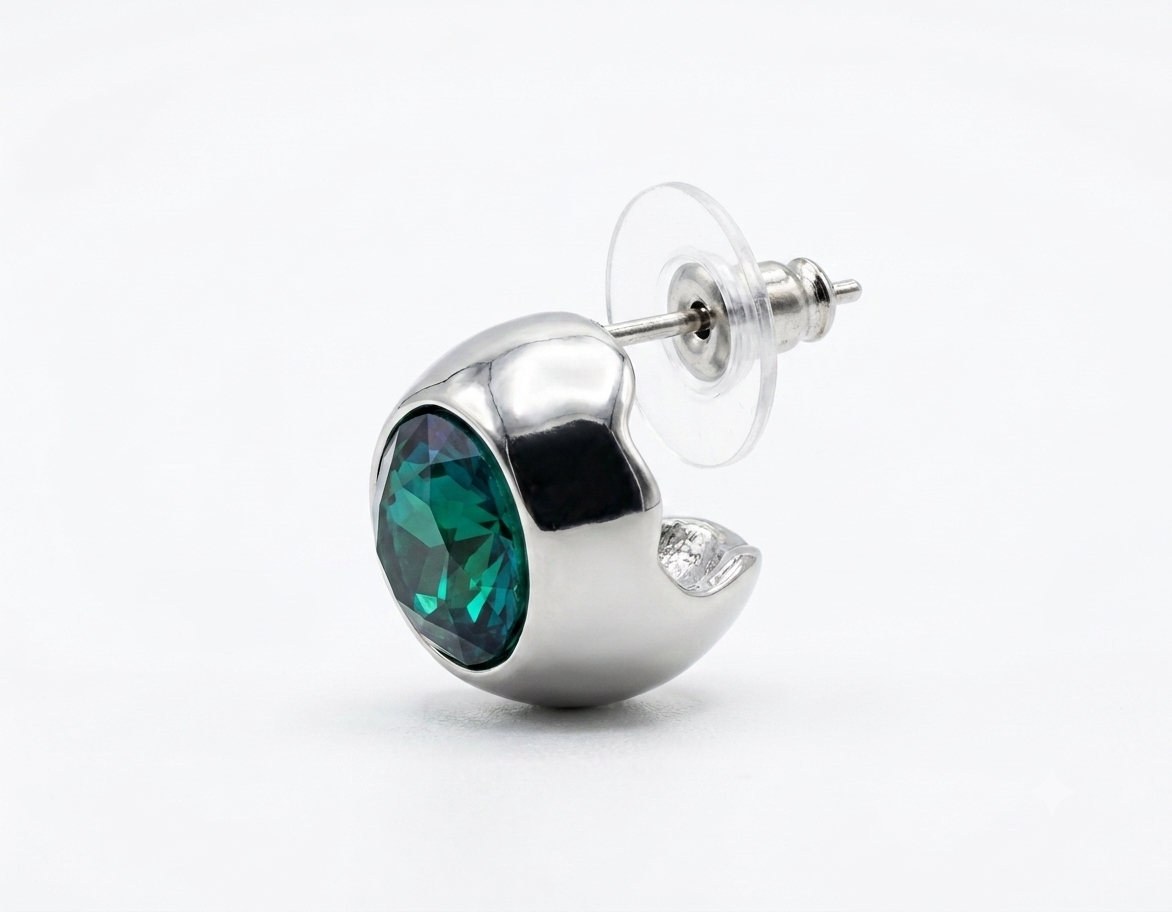Nans Gem Earring — earrings in green | CRUX