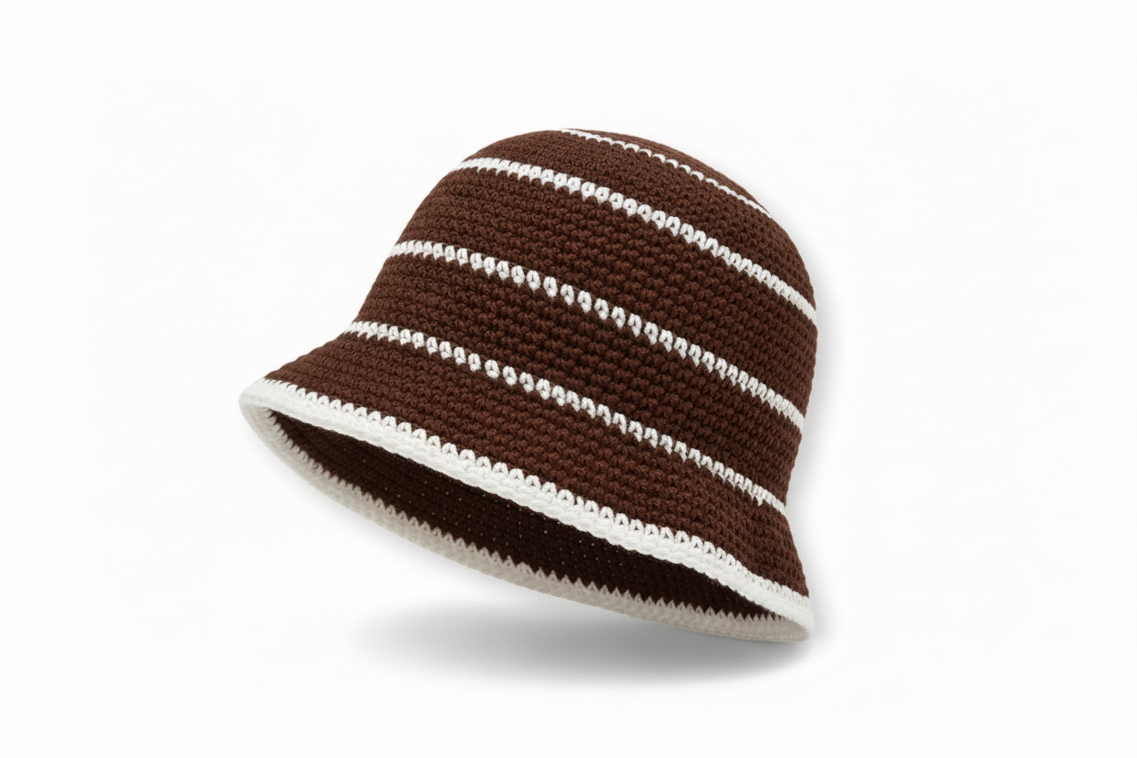 Temp Crochet Hat in brown | CRUX