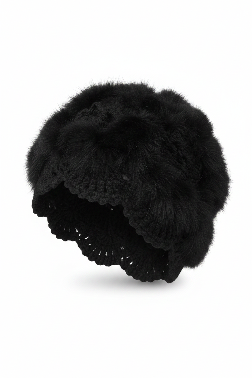 BeeBa Fur Beanie — hat in white | CRUX