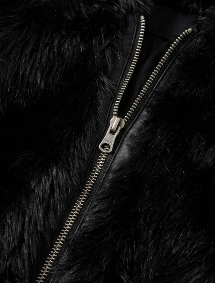 Fuzzy Fur Hooded Jacket by CRUX