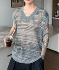 Gauzy Knit Sleeveless Vest by CRUX