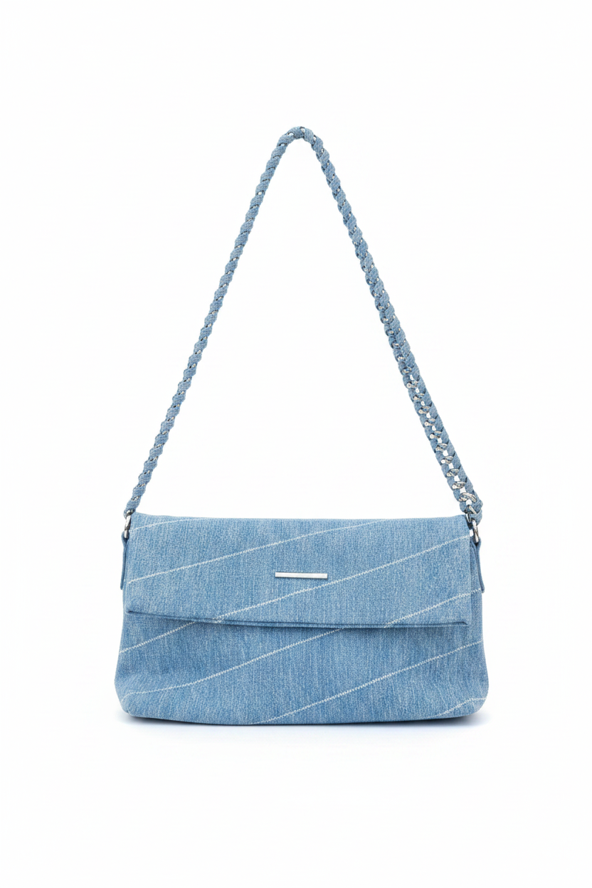 Doblar Denim bag — handbag in dark blue | CRUX