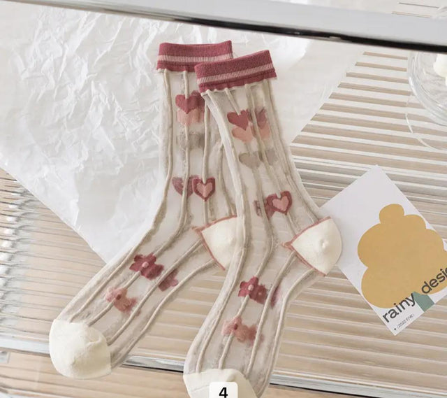 Mesh Daisy Socks