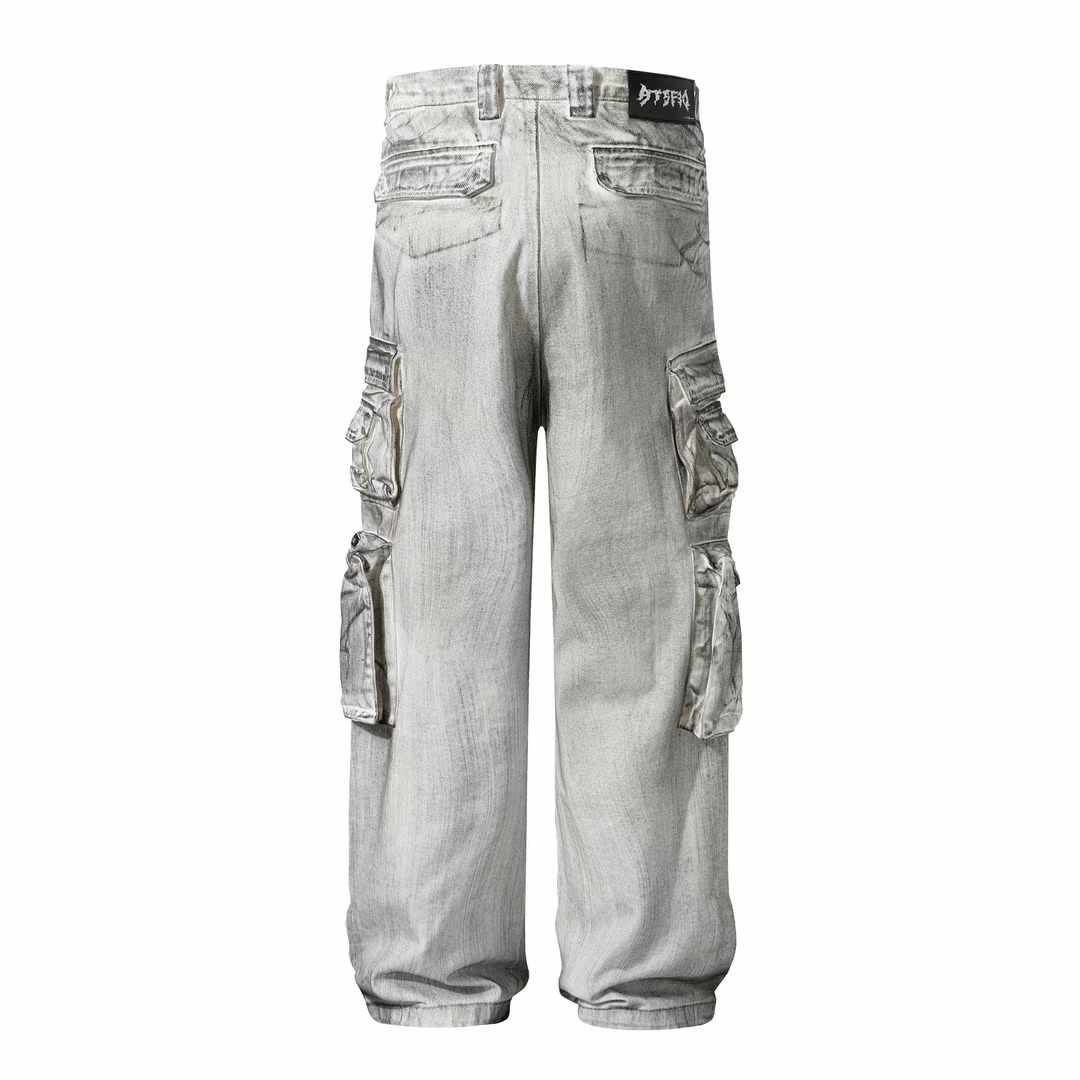 Chrotta Stained Denim Pant by CRUX