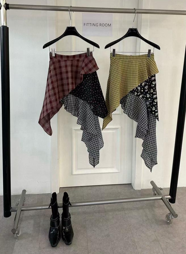 Check Mix Skirt by 227102