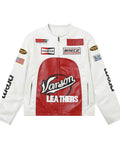 REM LEATHER JACKET WHITE by CRUX