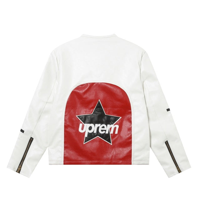 REM LEATHER JACKET WHITE