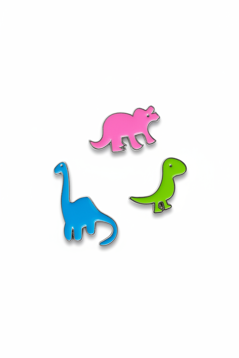 Dinosaur Pin Charm — pins in pink | CRUX