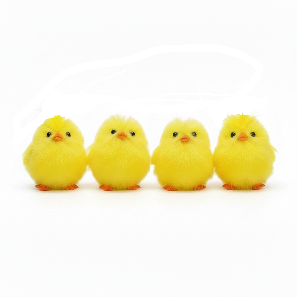 Fluffy bag charms — keychain in brown | CRUX