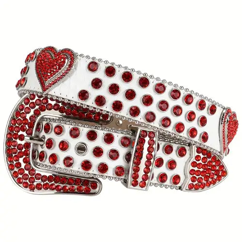 HEART RHINESTONE BELT