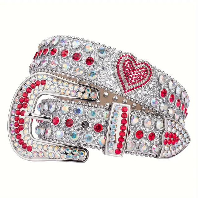 HEART RHINESTONE BELT