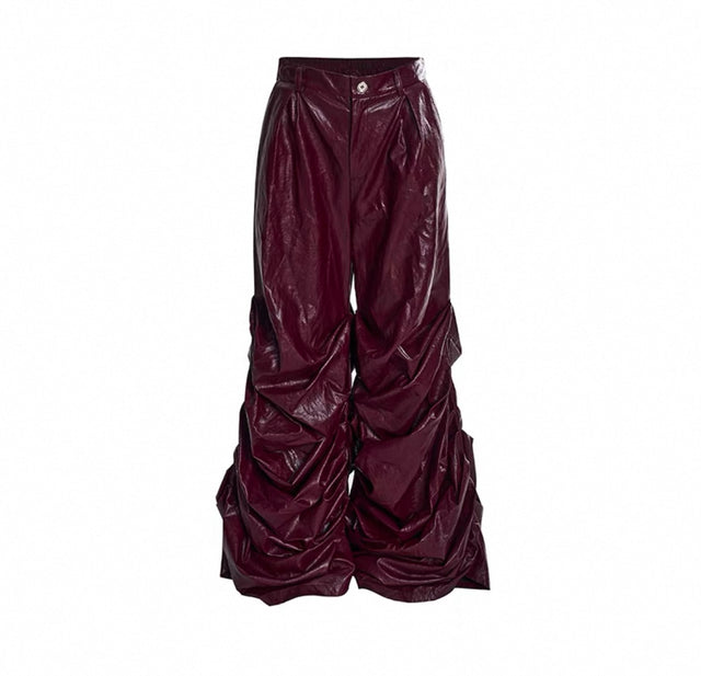 Ruched Leather Pant by CRUX