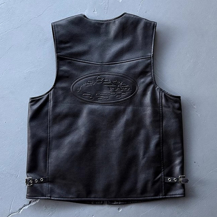 Wubi Leather Vest by CRUX