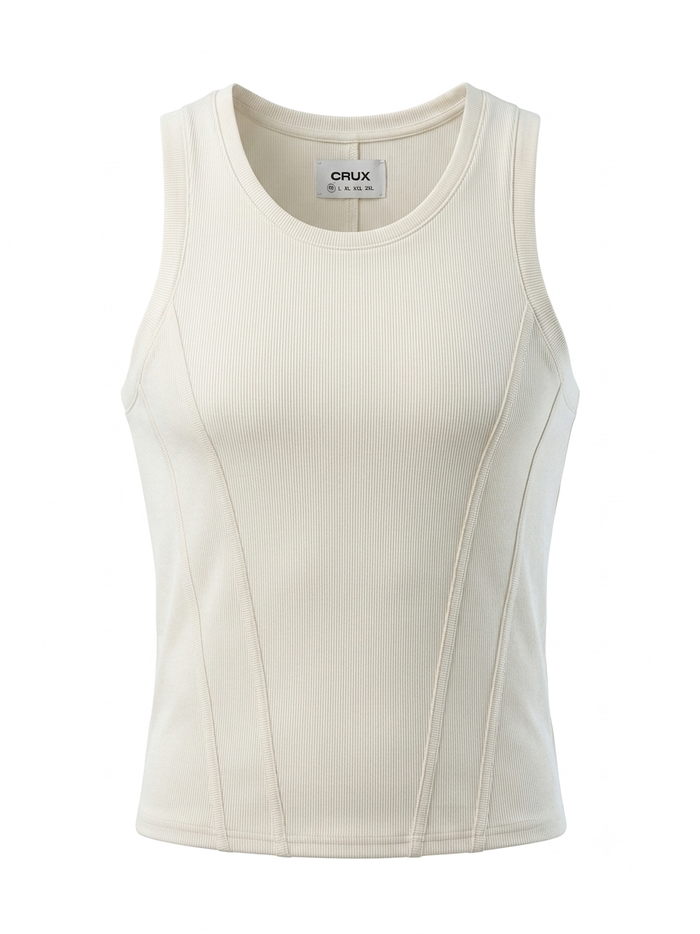 Mellow Tank Top in off-white | CRUX