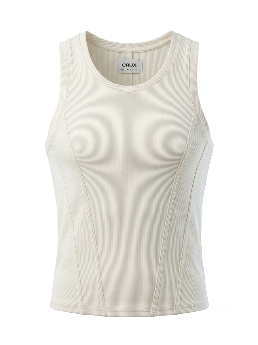 Mellow Tank Top in off-white | CRUX