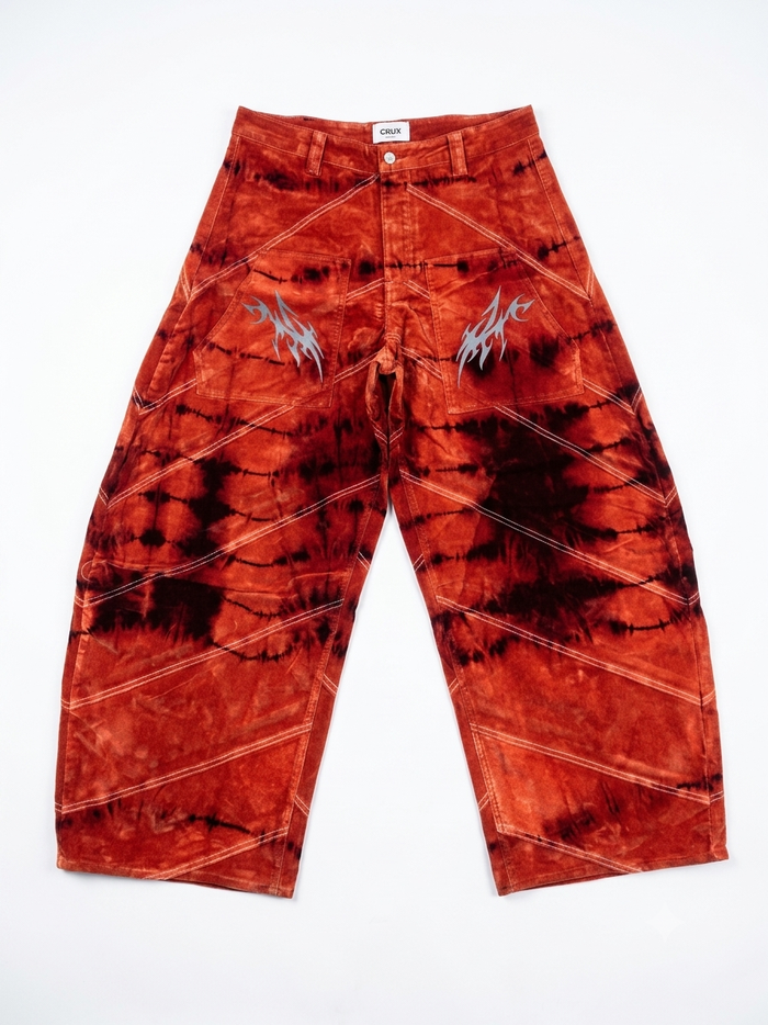 Hitachi Denim pants (cord set) in brown | CRUX