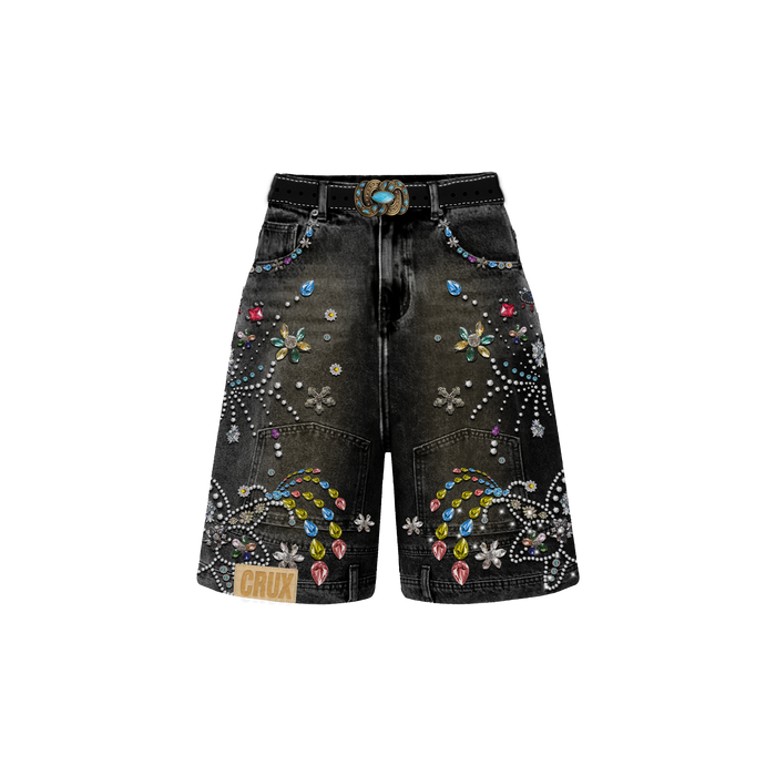 Dazzled Black Jort by CRUX CUSTOM