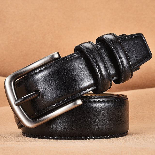 Stitch leather belt