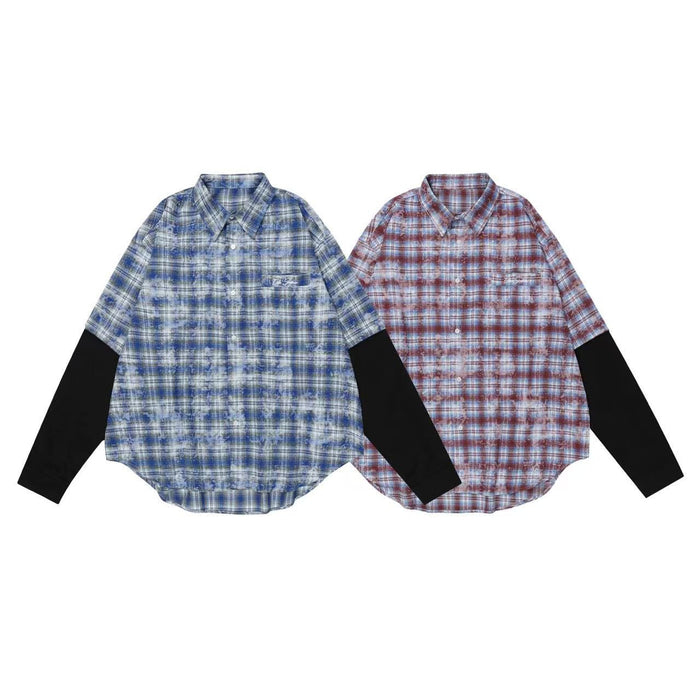 Plaid Double Sleeve Shirt by CRUX