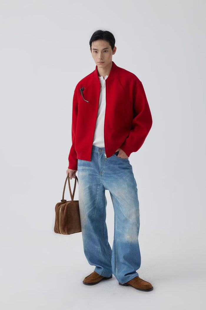 Red Crewneck Jacket by CRUX