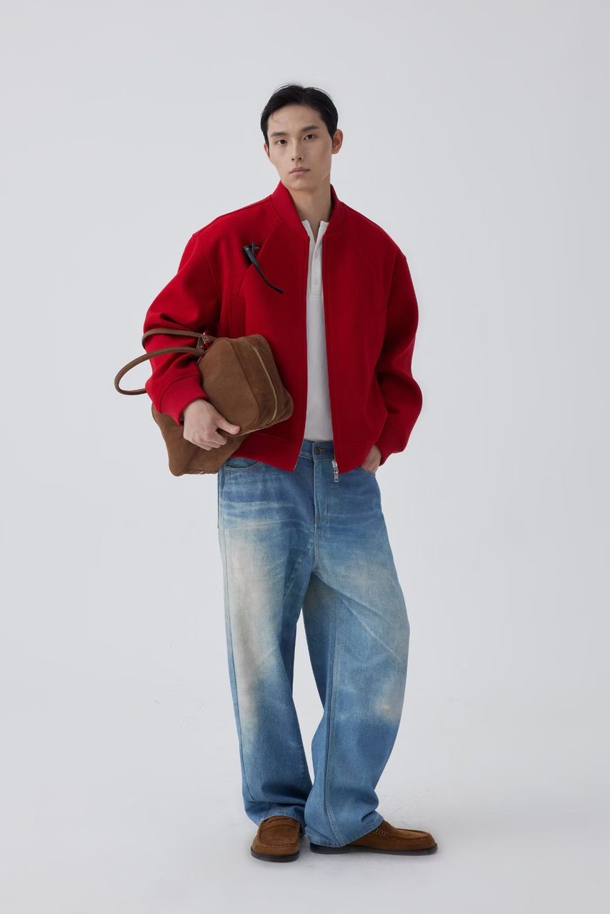 Red Crewneck Jacket by CRUX