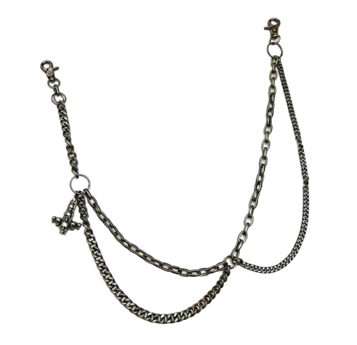 Hades Cross Pant Chain — trouser chain in silver | CRUX