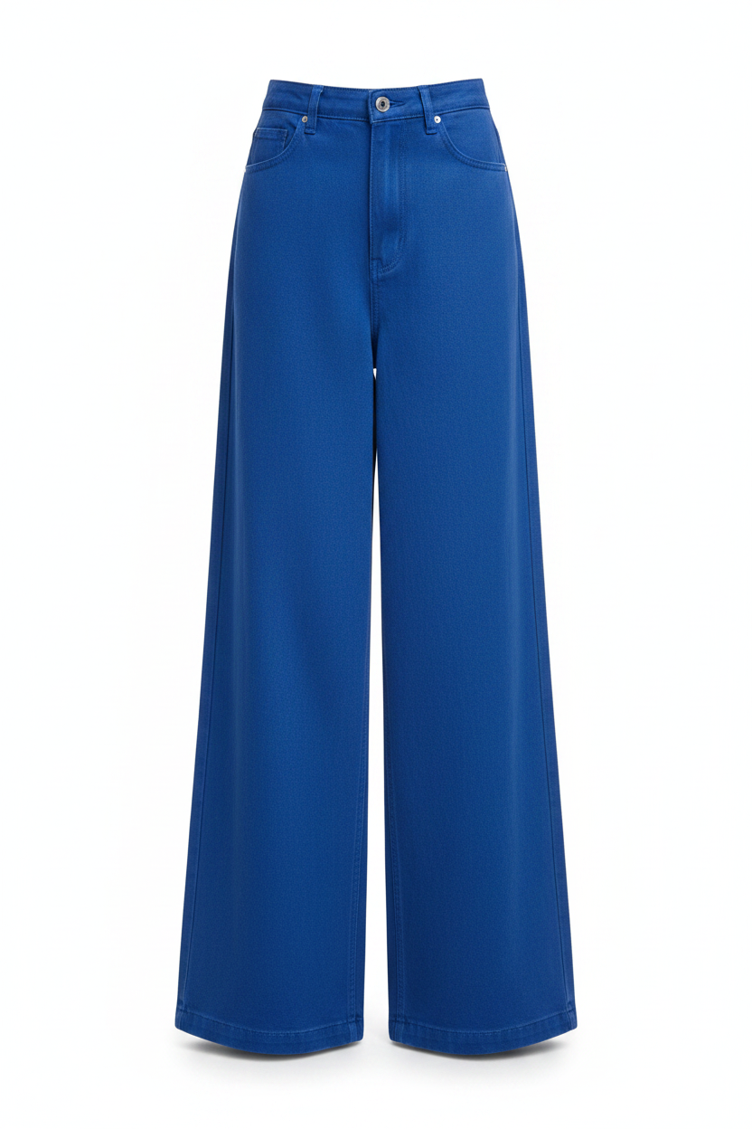 BLU WIDE PANTS — Studio Hero Shot