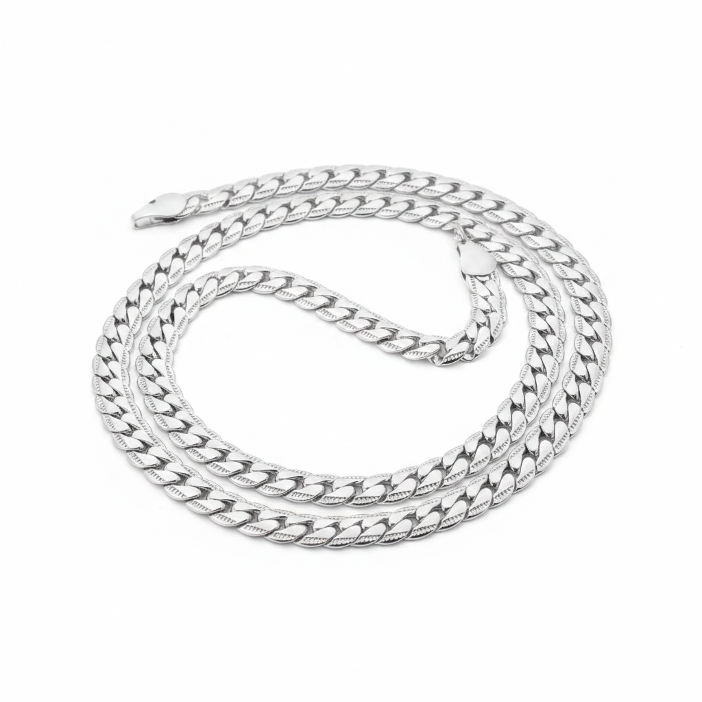 Broad Chain — Silver Cuban Link Hero Shot
