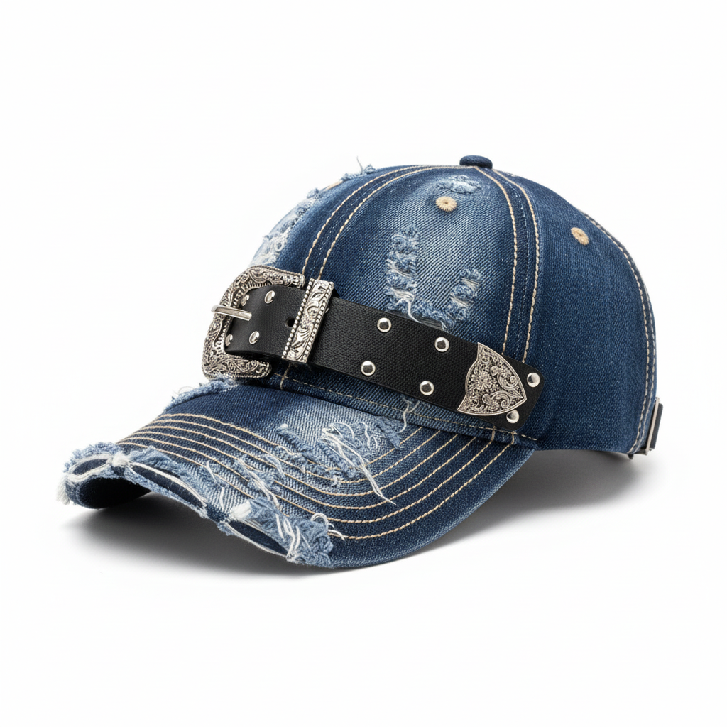 Buckle Denim Cap by CRUX