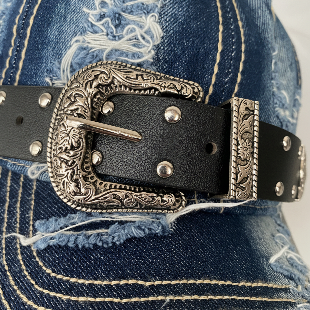 Buckle Denim Cap by CRUX