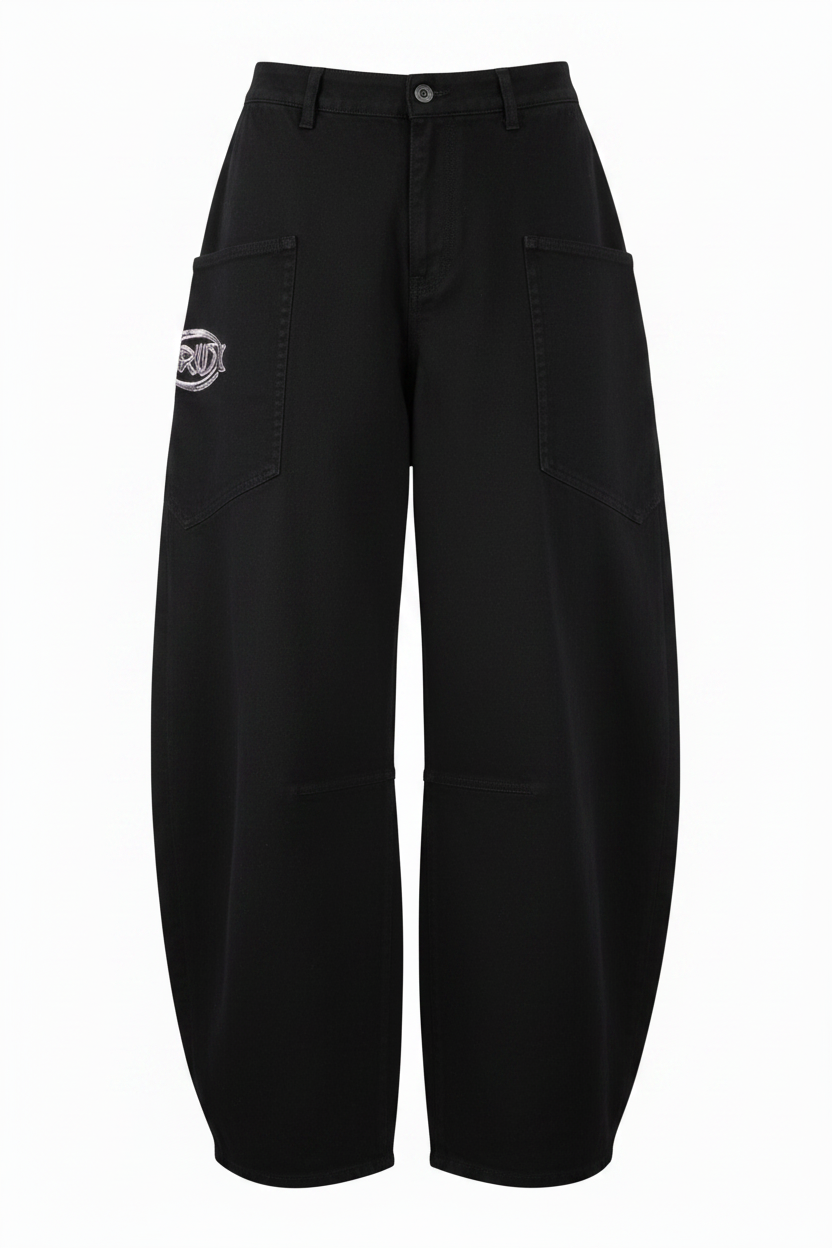 Curved Denim Pant (3 colors) — pants in black | CRUX