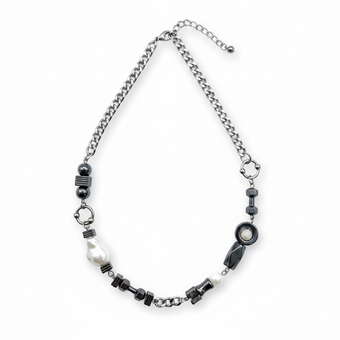 Chrome Pearl Neckpiece by CRUX