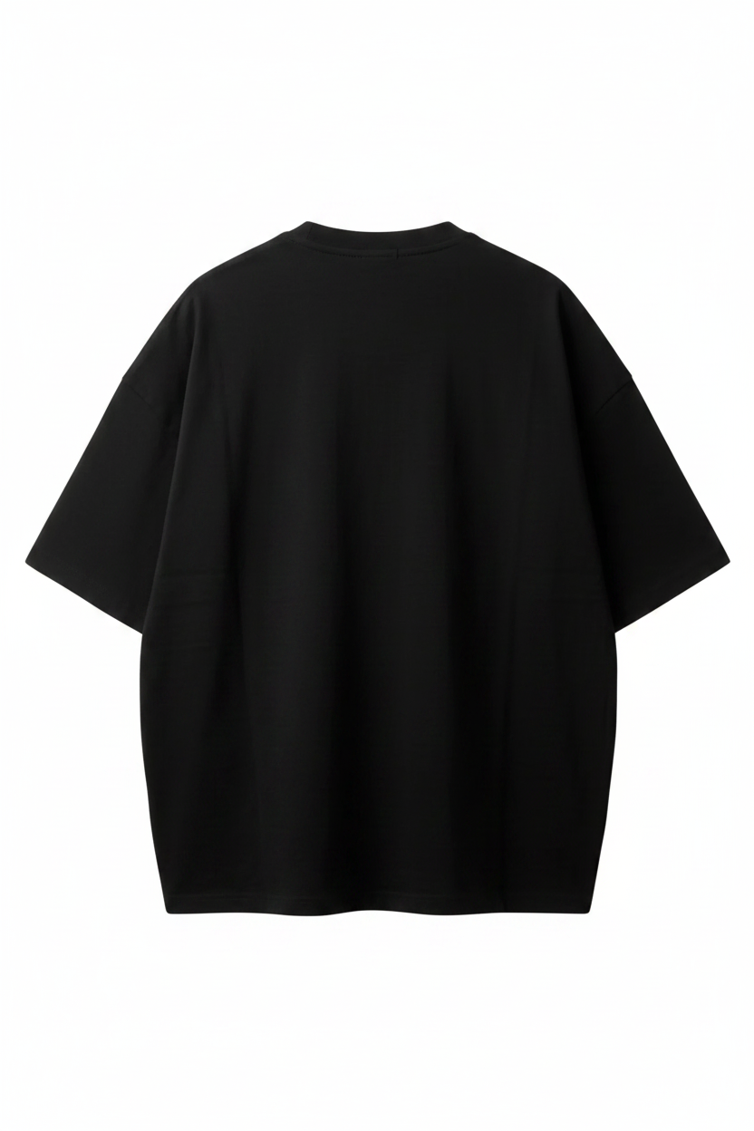 CRUX black t-shirt back view