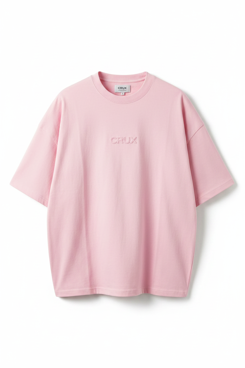 CRUX t-shirt in light baby pink