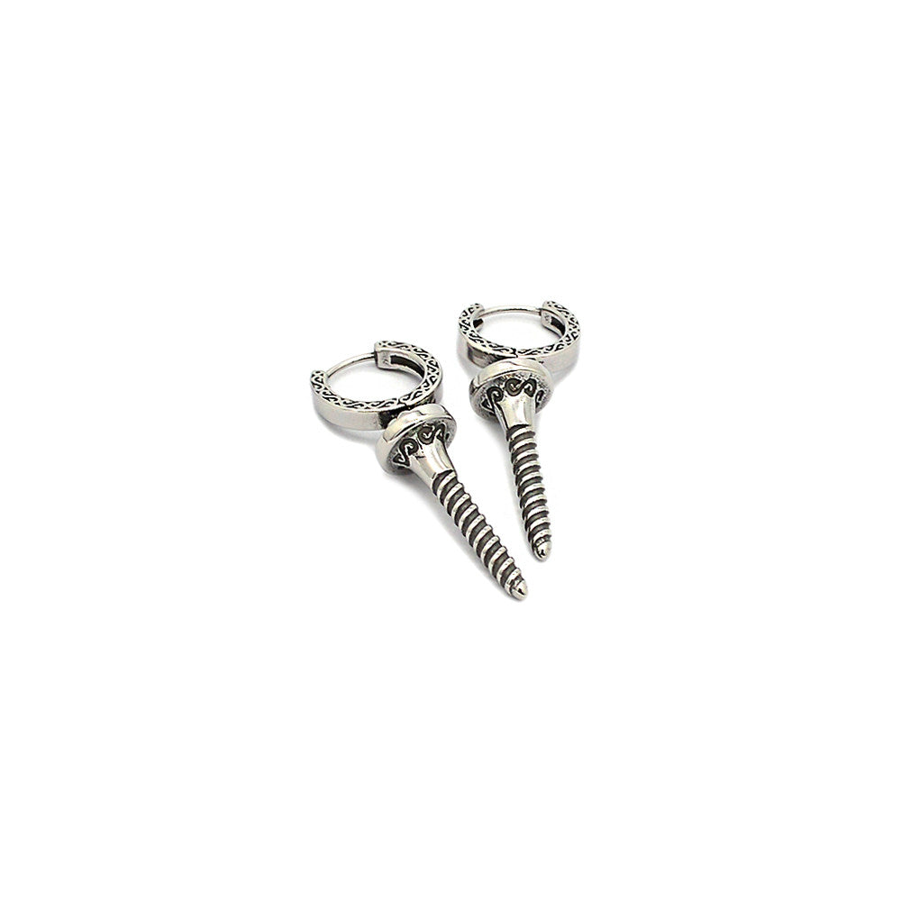 Screw Steel Earring by CRUX