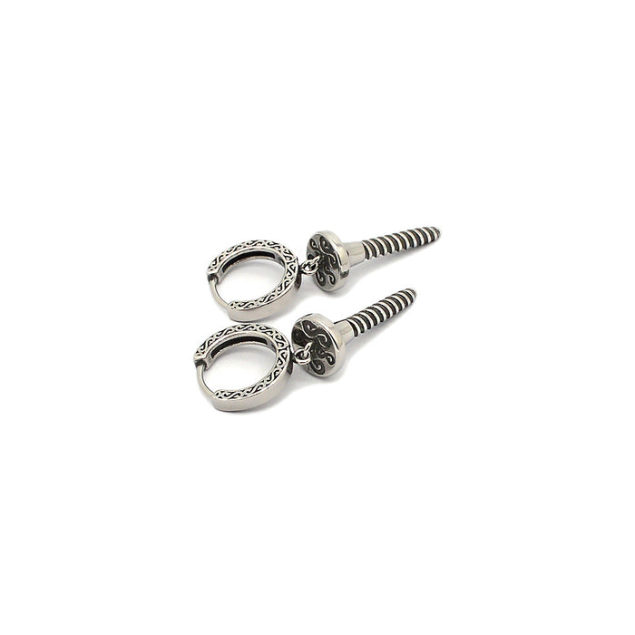 Screw Steel Earring by CRUX
