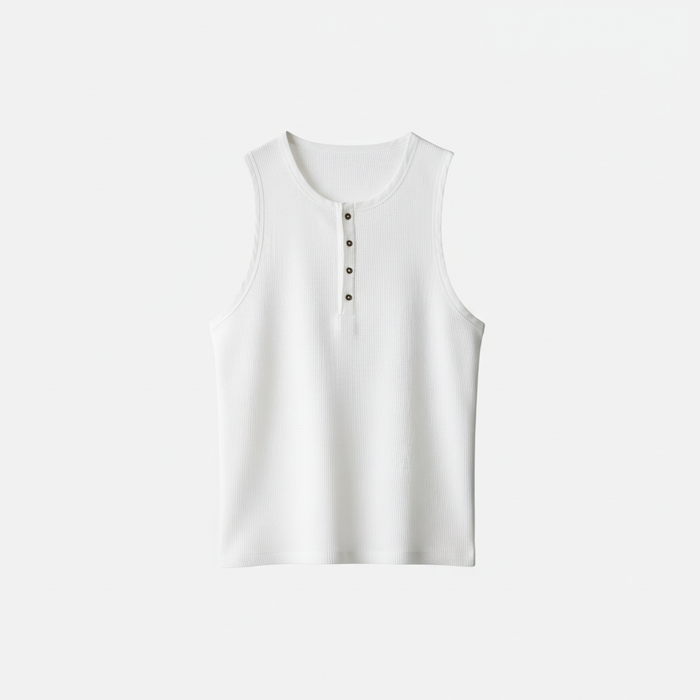 Button Armless Top by CRUX