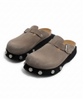Grey Suede Punk Mule by CRUX