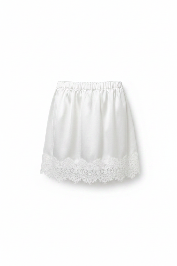 White Ivory Slip Skirt