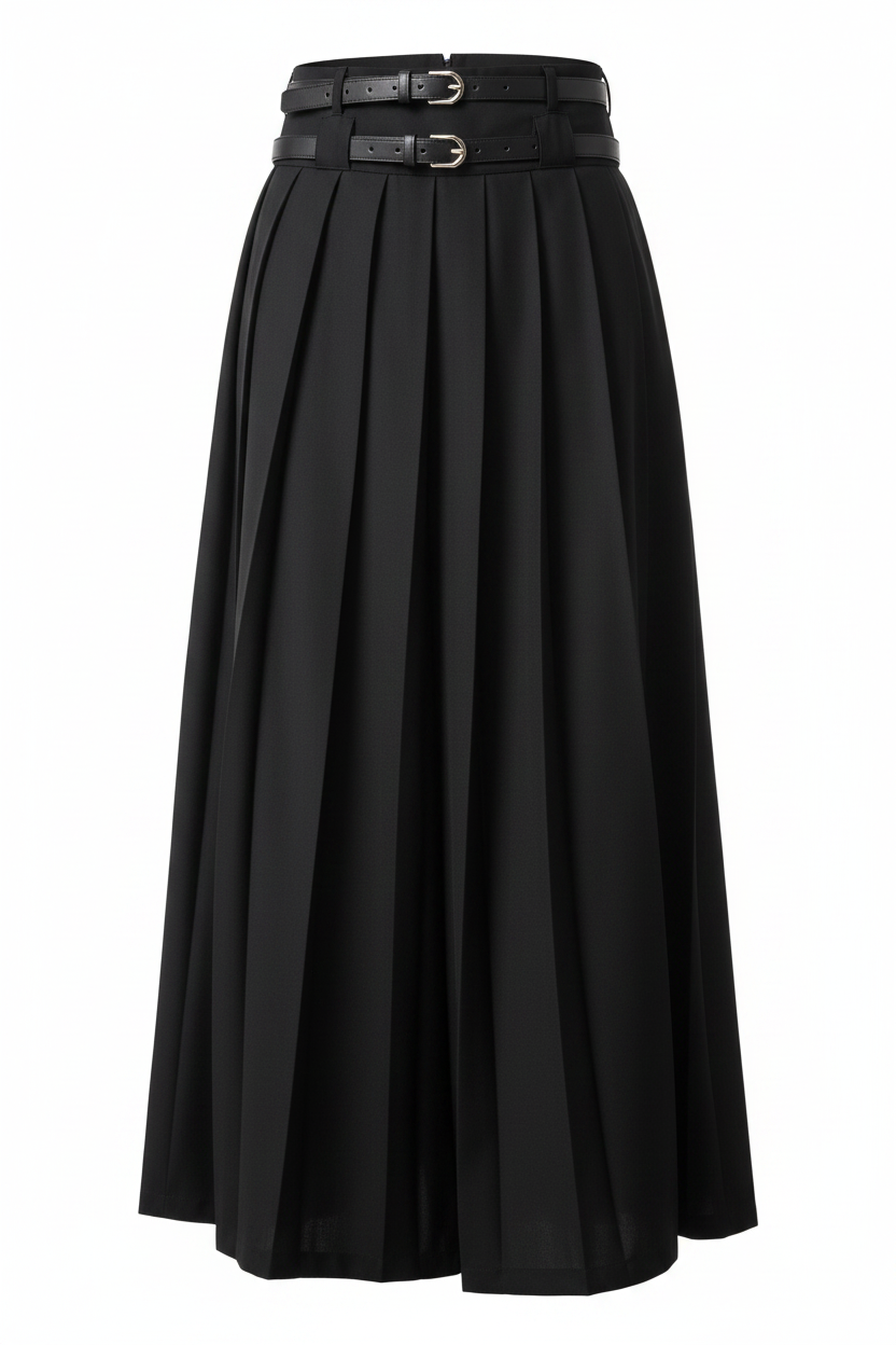 Wiz Skirt Pant - Ghost Mannequin Hero Shot, pure white background
