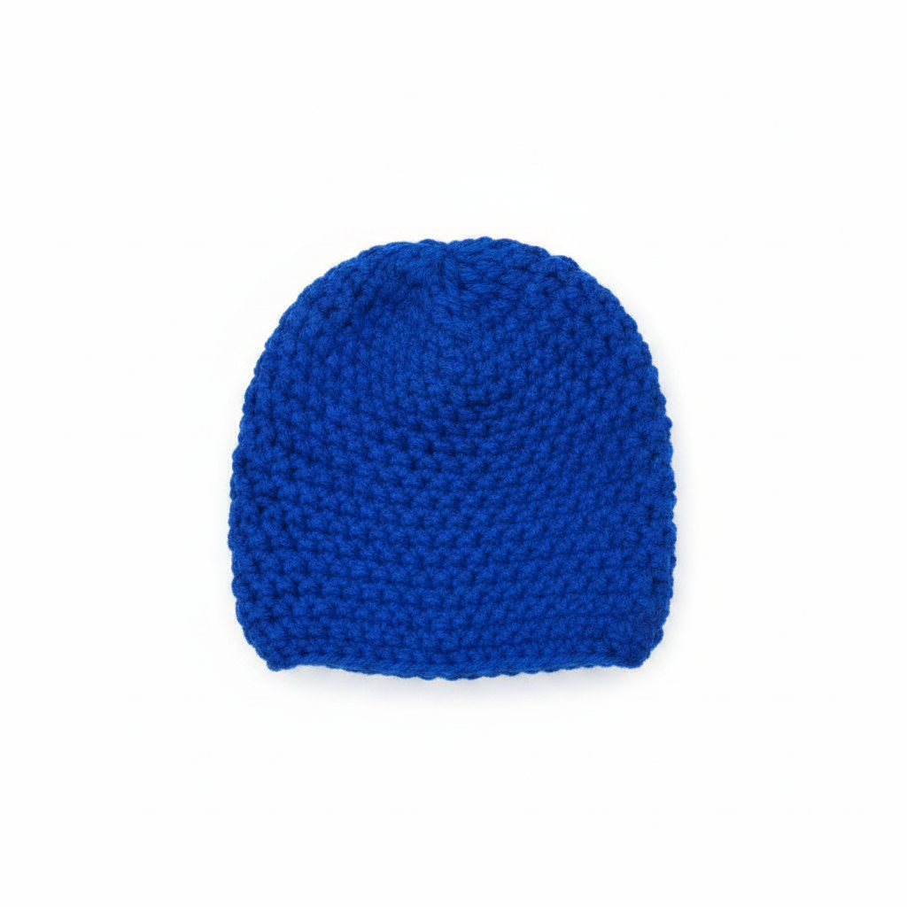 Plain Grand Crochet Hat - Royal Blue