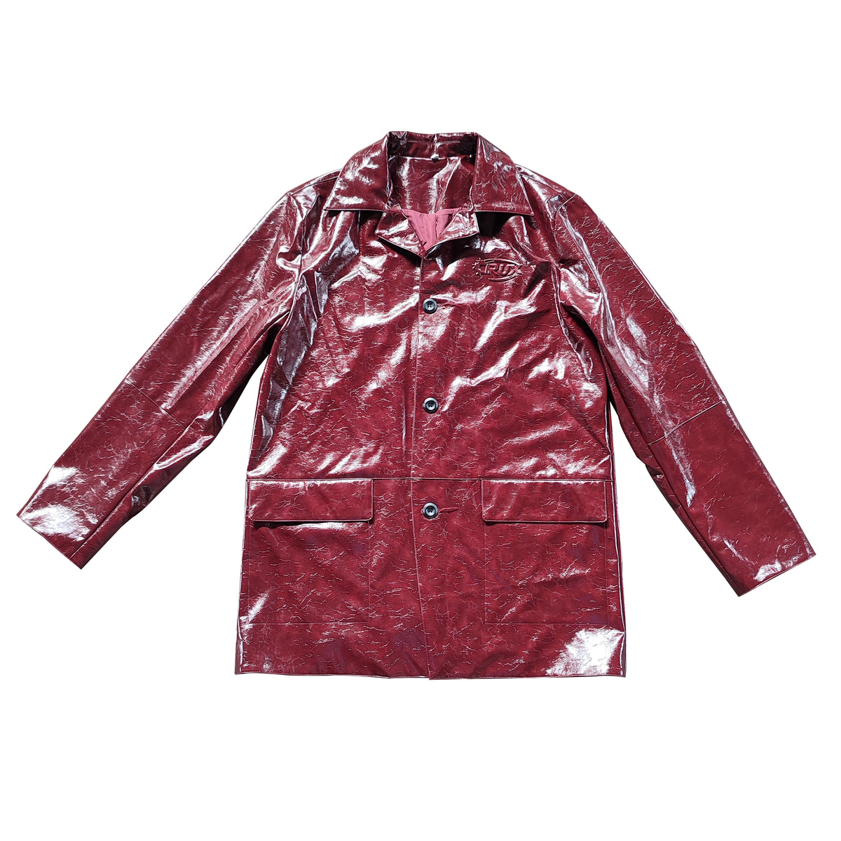 Red Trench Jacket by CRUX CUSTOM