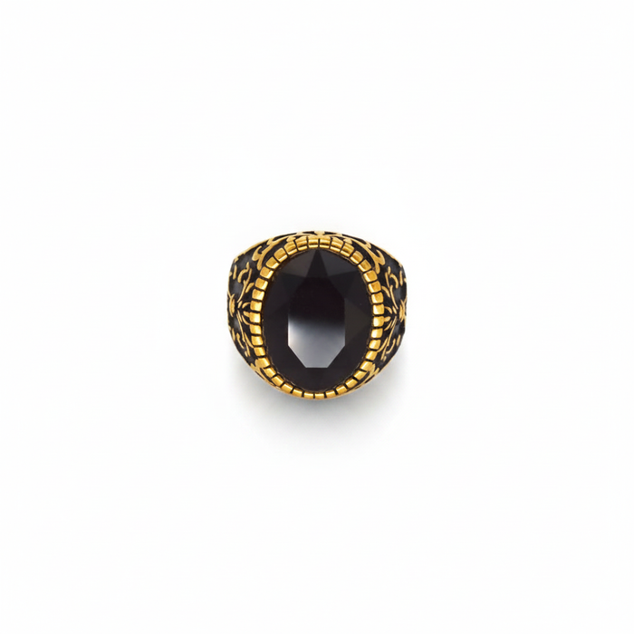 Cozas Gem Gold Ring — CRUX