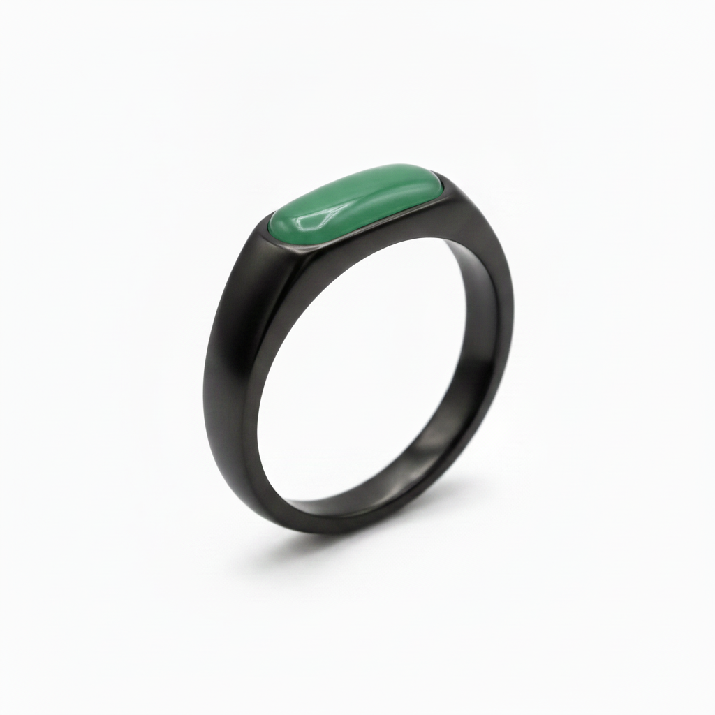 Greenstone Black Ring — CRUX