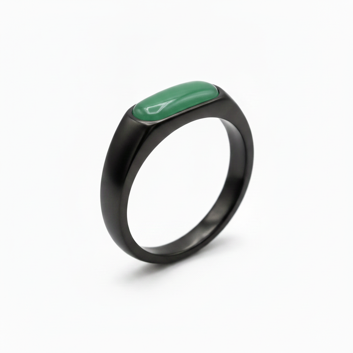 Greenstone Black Ring — CRUX