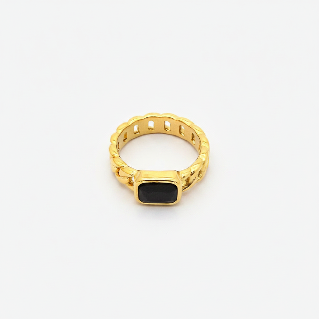 Cuban Gem Gold Ring — CRUX