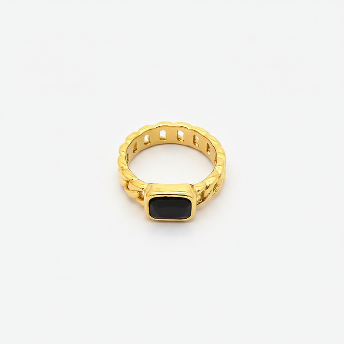Cuban Gem Gold Ring — CRUX