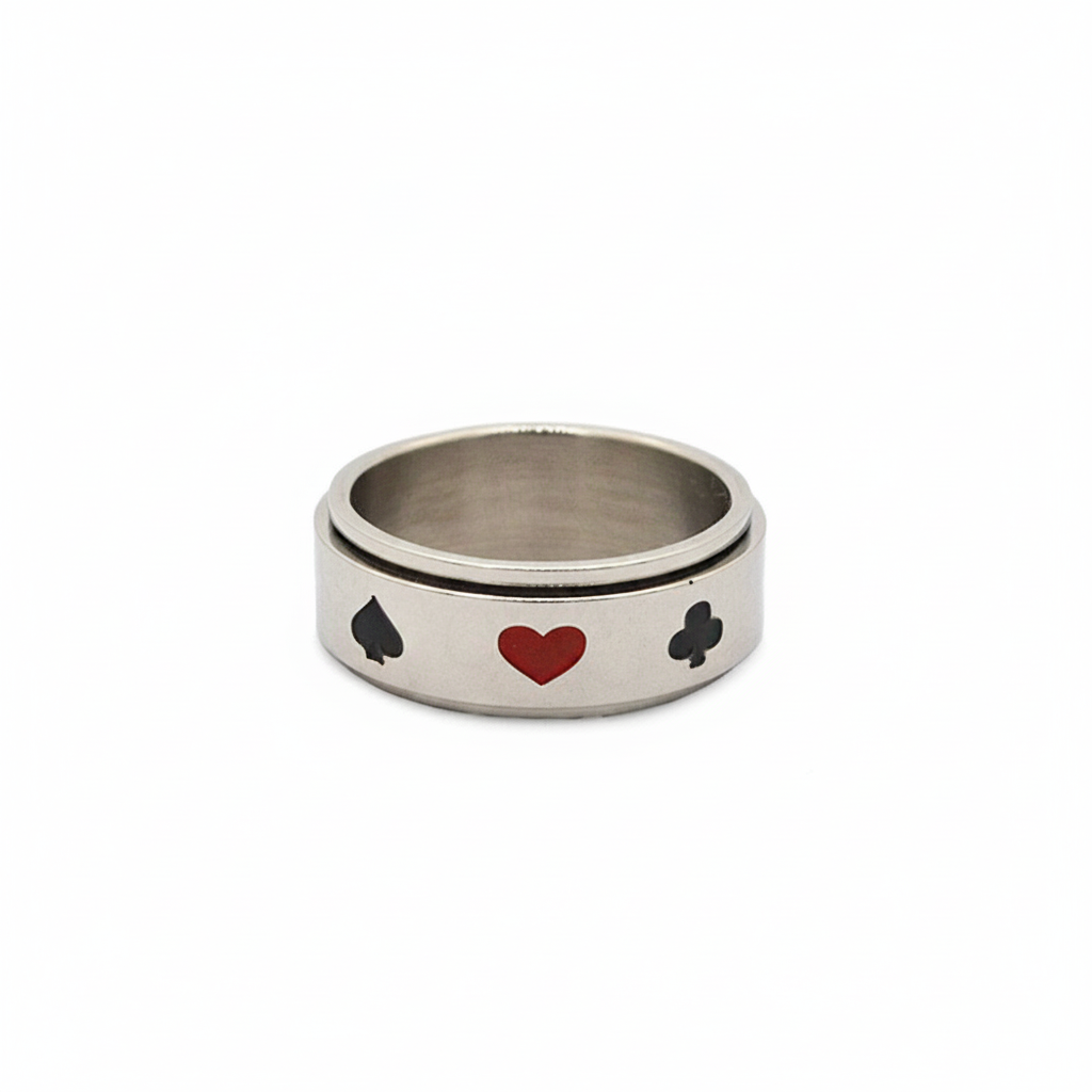 Suit Silver Ring — CRUX