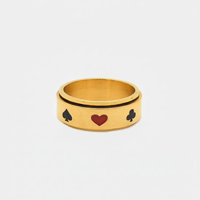 Suit Gold Ring — CRUX