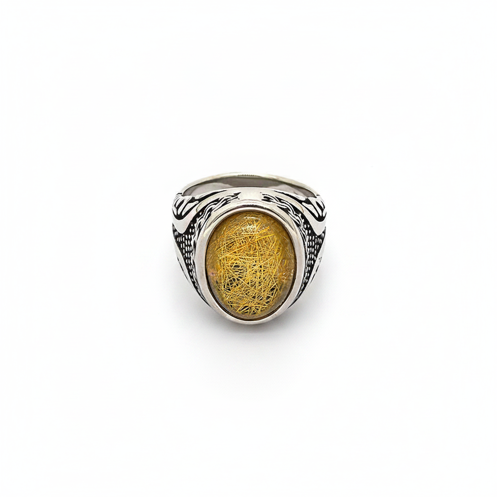 Onyx Silver Ring — CRUX